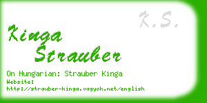 kinga strauber business card